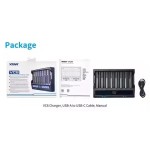 Charger Xtar VC8 8-Channel 18650 21700 1.2V Aa Aaa Battery Charger 8 Smart Charger With LCD Screen for Li-po NiMH